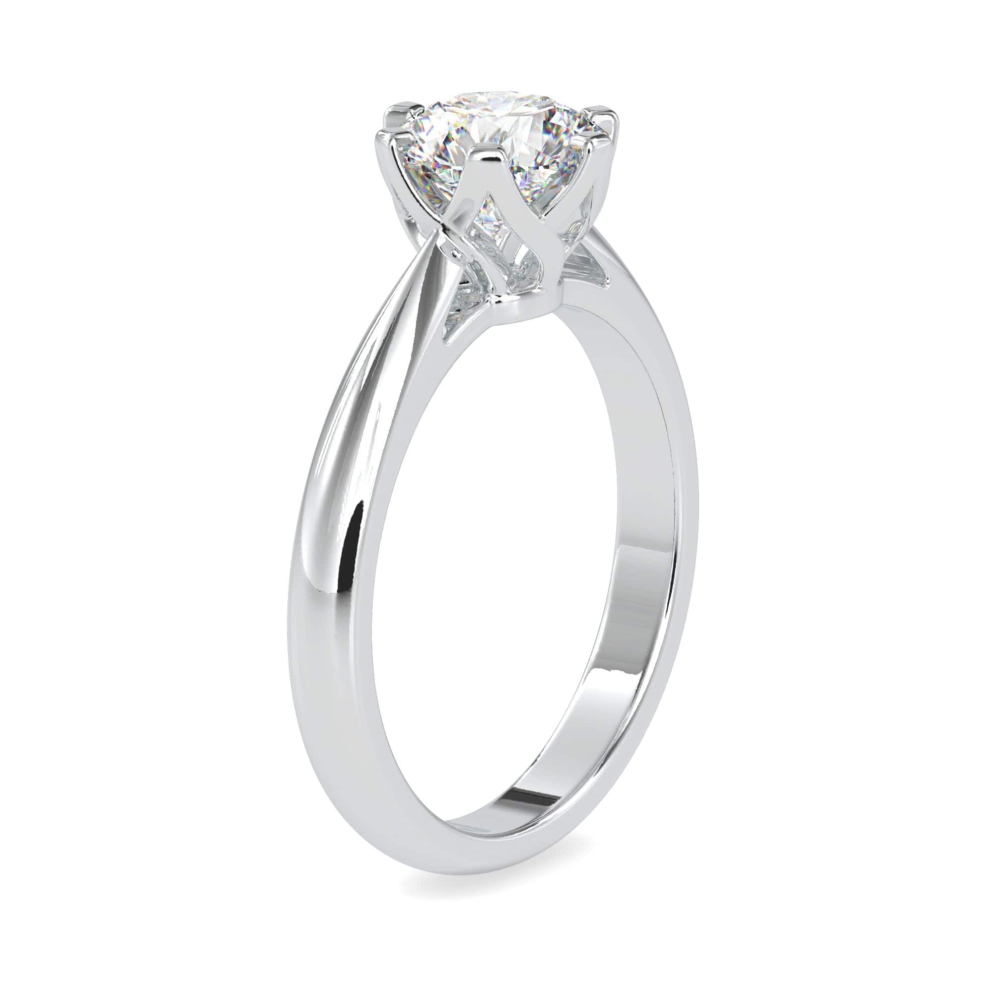 Engagement Ring : attractive 4 claw solitaire round brilliant : Samara James
